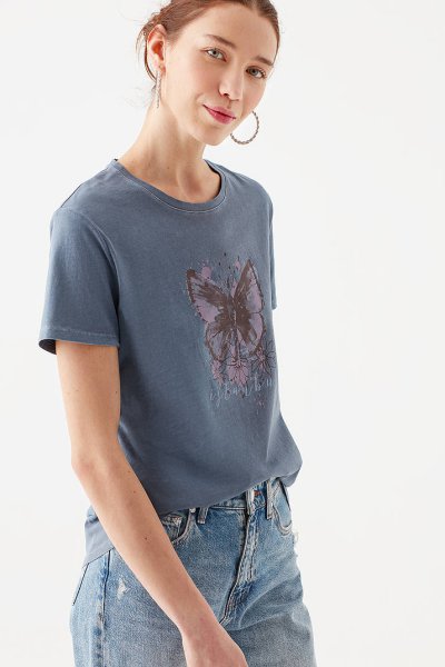 KELEBEK İSTANBUL TİŞÖRT Açık Mavi