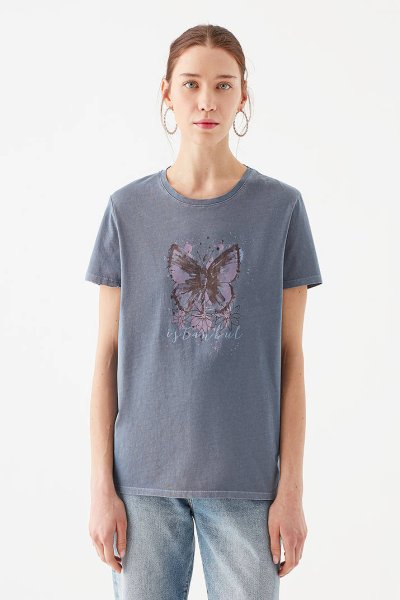 KELEBEK İSTANBUL TİŞÖRT Açık Mavi