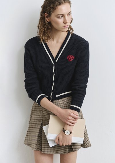 DÜĞMELİ KISA HIRKA Koyu Lacivert