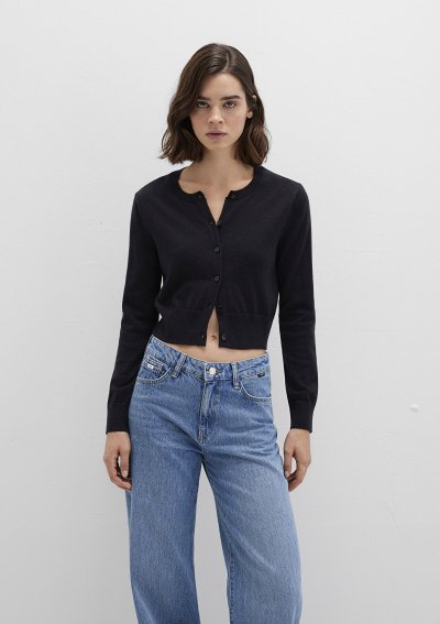 DÜĞMELİ KISA HIRKA Siyah