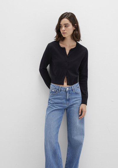 DÜĞMELİ KISA HIRKA Siyah