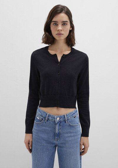 DÜĞMELİ KISA HIRKA Siyah