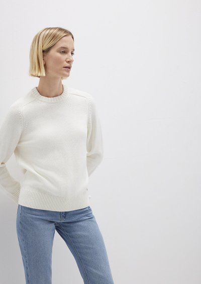 BİSİKLET YAKA KAZAK Kırık Beyaz