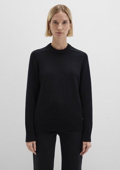 BİSİKLET YAKA KAZAK Siyah