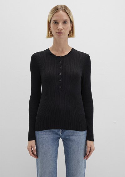 YARIM DÜĞMELİ KAZAK Antrasit Melanj