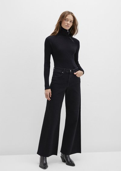 FERMUAR DETAYLI TRİKO Siyah