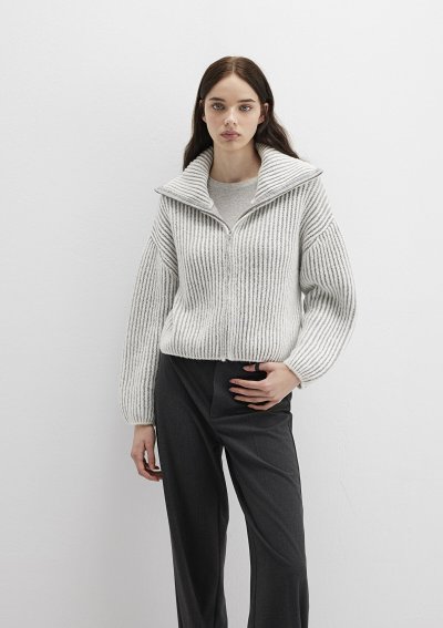 FERMUARLI TRİKO  Antique White Stripe