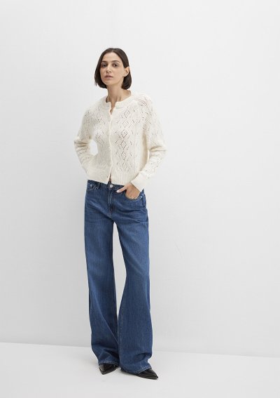 DÜĞMELİ KISA HIRKA Kırık Beyaz