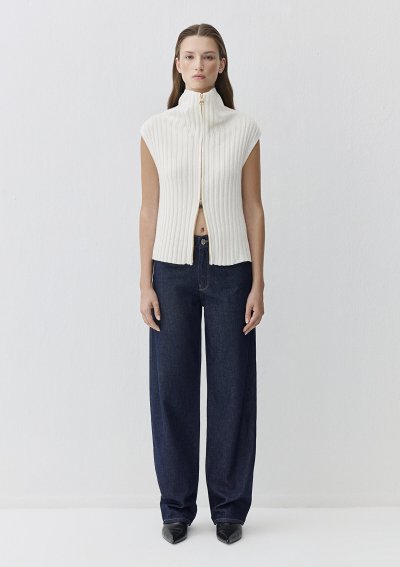 FERMUARLI KOLSUZ TRİKO Kırık Beyaz