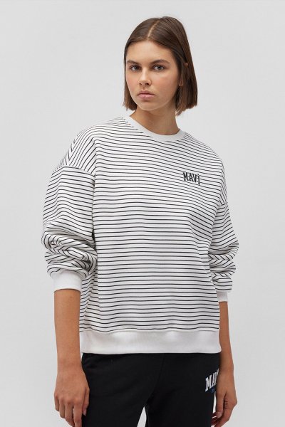 MAVİ BASKILI SWEATSHIRT coconut mılk çiz