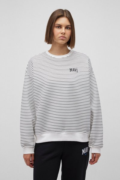 MAVİ BASKILI SWEATSHIRT coconut mılk çiz