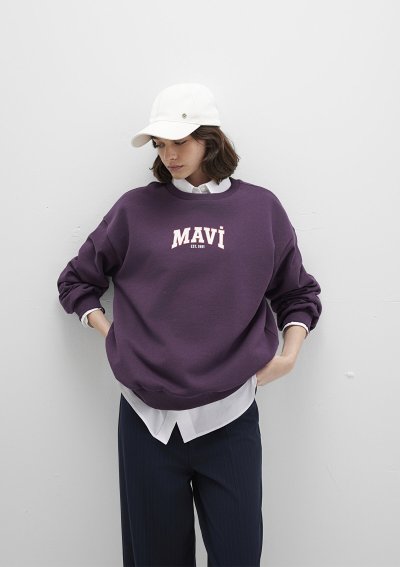 LOGO BASKILI SWEATSHIRT Plum Perfect