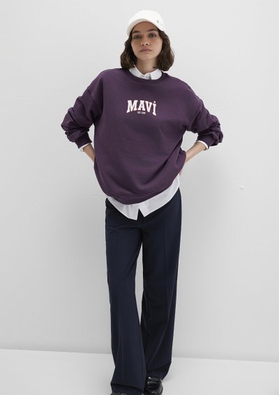 LOGO BASKILI SWEATSHIRT Plum Perfect