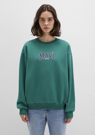 LOGO BASKILI SWEATSHIRT Antique Green