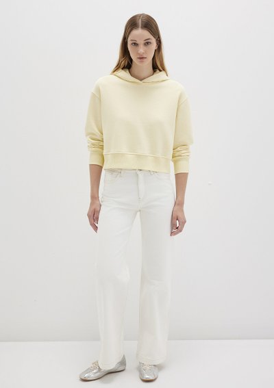 KAPİŞONLU SWEATSHIRT Koyu Krem