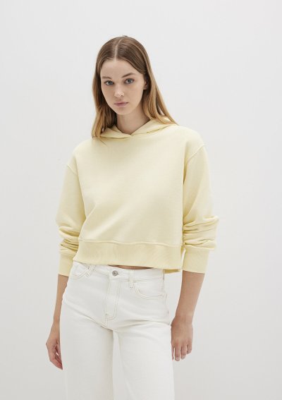 KAPİŞONLU SWEATSHIRT Koyu Krem