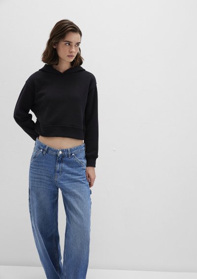 KAPİŞONLU SWEATSHIRT Siyah