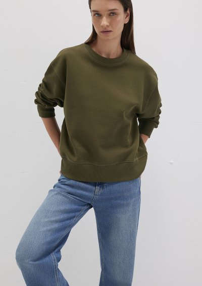 BİSİKLET YAKA SWEATSHIRT Dark Olive