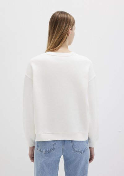 LOGO BASKILI SWEATSHIRT Hindistan Cevizi