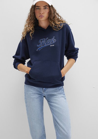 KAPİŞONLU SWEATSHIRT Koyu Lacivert