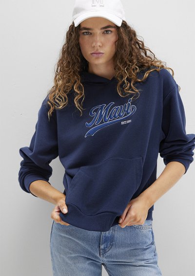 KAPİŞONLU SWEATSHIRT Koyu Lacivert