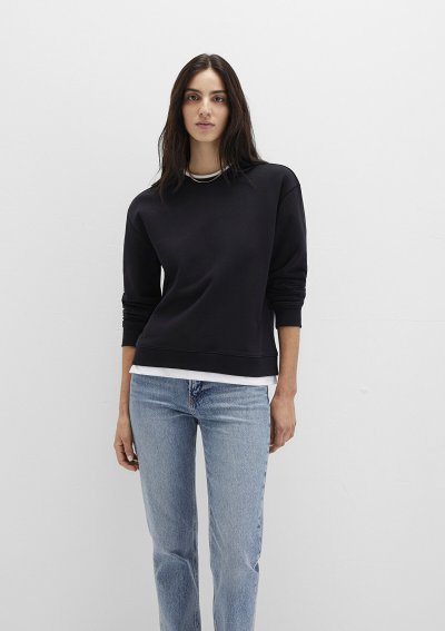 YUVARLAK YAKA SWEATSHIRT Siyah