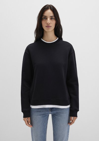 YUVARLAK YAKA SWEATSHIRT Siyah