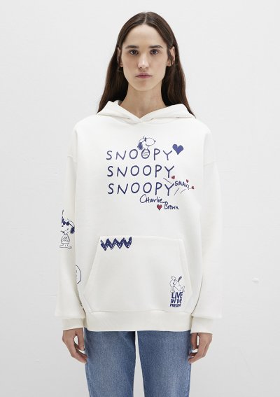 SNOOPY BASKILI SWEATSHIRT Hindistan Cevi