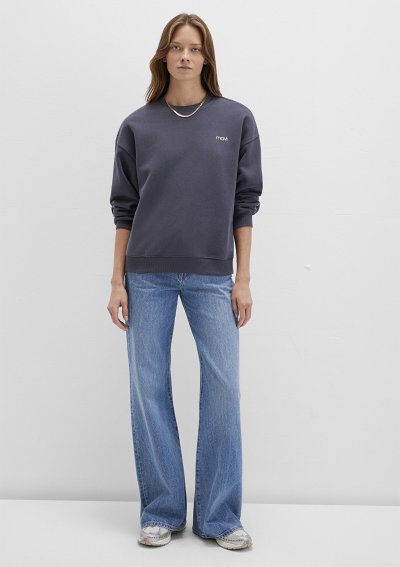 YUVARLAK YAKA LOGO SWEATSHIRT Derin Antr