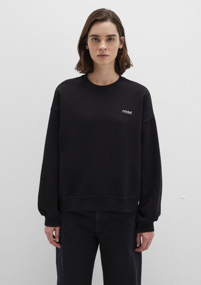 YUVARLAK YAKA LOGO SWEATSHIRT Siyah