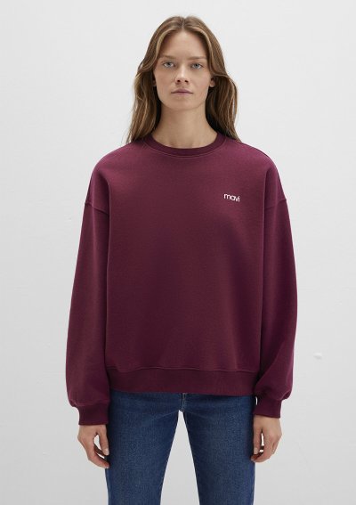 YUVARLAK YAKA LOGO SWEATSHIRT Maroon Ban