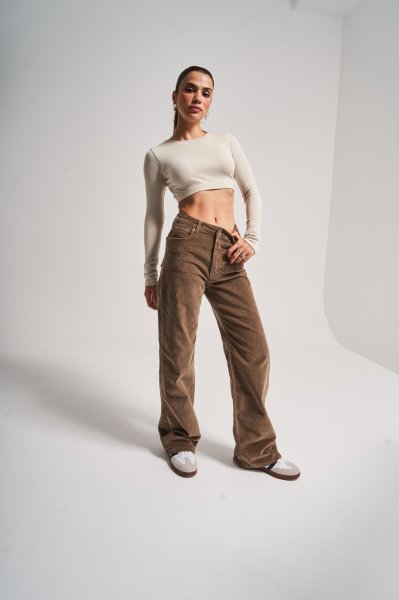 Kadın Kadife Straıght fit Pantolon