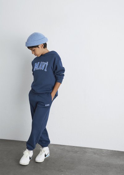 MAVİ LOGO BASKILI EŞOFMAN ALTI Koyu Laci