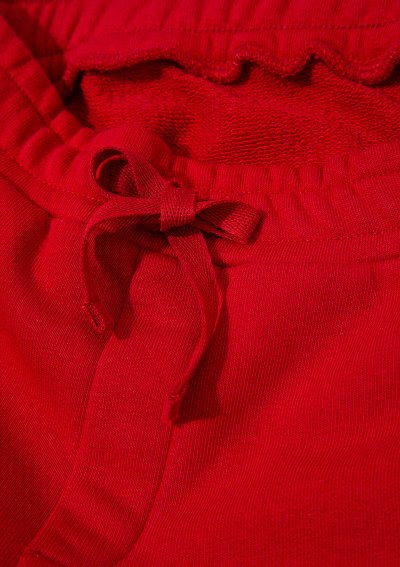 MAVİ BASKILI ÖRME ŞORT Koyu Acı Kırmızı