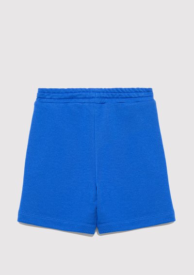 MAVİ BASKILI ÖRME ŞORT Saks Mavi