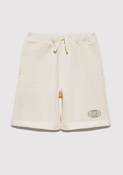 FUTURE BASKILI ORGANİK PAMUKLU ŞORT Açık