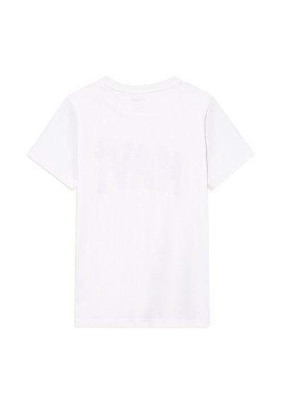 MAVİ LOGO BASKILI TİŞÖRT Beyaz