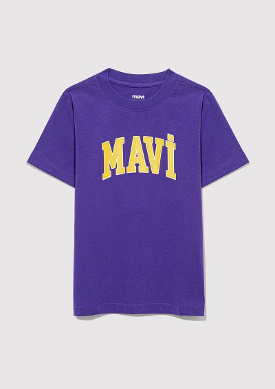 MAVİ LOGO BASKILI TİŞÖRT Gentian Violet