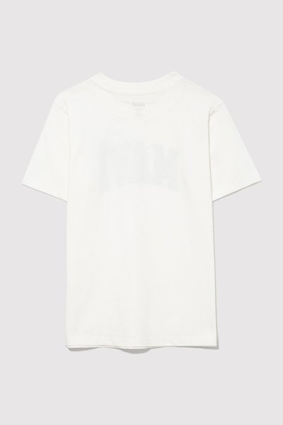 MAVİ LOGO BASKILI TİŞÖRT Kırık Beyaz