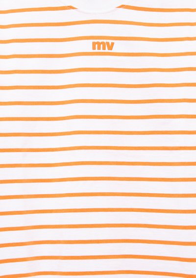 MV BASKILI ÇİZGİLİ TİŞÖRT amberglow çizg