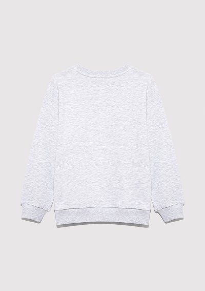 MV LOGO BASKILI SWEATSHIRT Açık Gri Mela