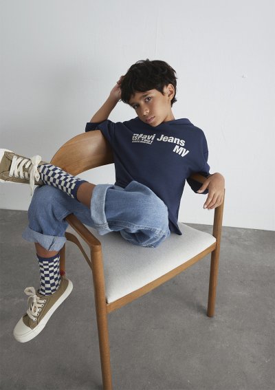 MAVİ JEANS BASKILI LOGO SWEATSHIRT Koyu