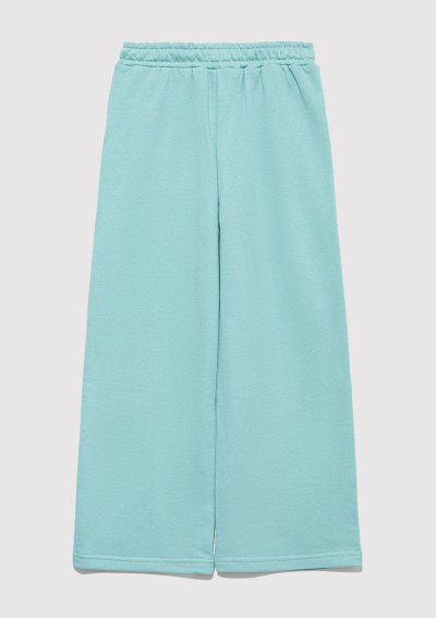 MAVİ LOGO BASKILI WIDE LEG ÖRME PANTOLON