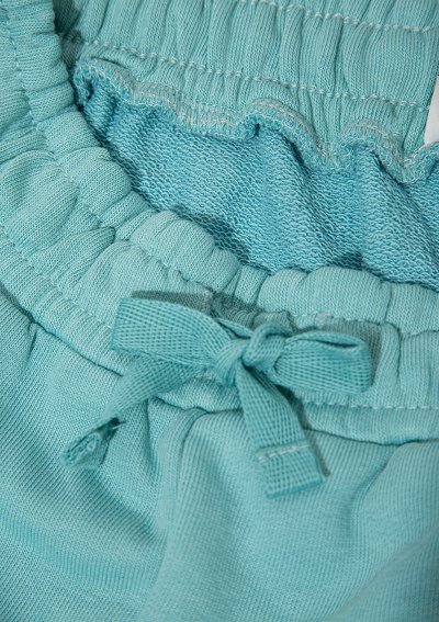 MAVİ LOGO BASKILI WIDE LEG ÖRME PANTOLON