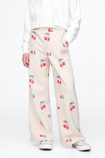 Kız Çocuk | Relaxed Wide Leg Fransız Havlu Kumaşı Eşofman Altı