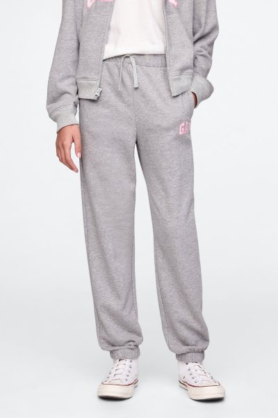 Kız Çocuk | Gap Logo Relaxed Havlu Kumaş Jogger Eşofman Altı