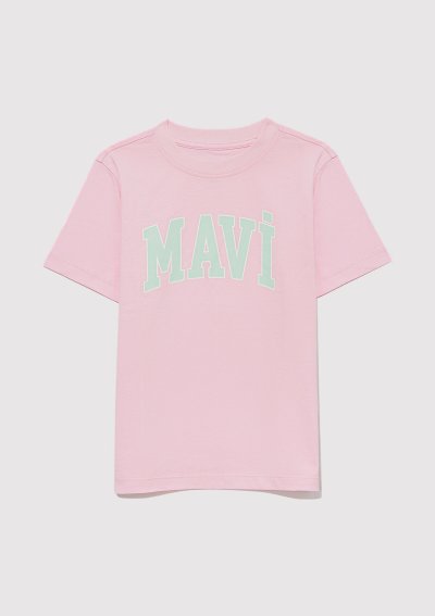 MAVİ LOGO TİŞÖRT Toz Pembe