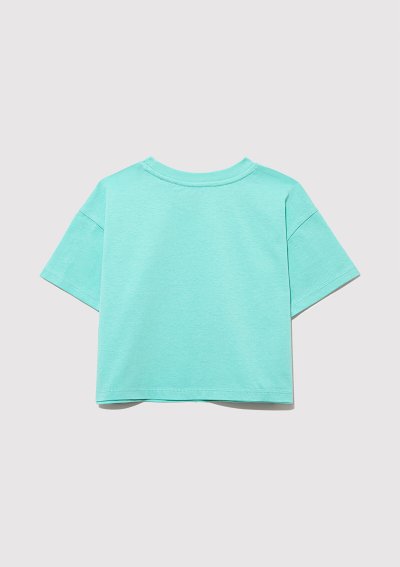 MICKEY MOUSE BASKILI TİŞÖRT Cabbage