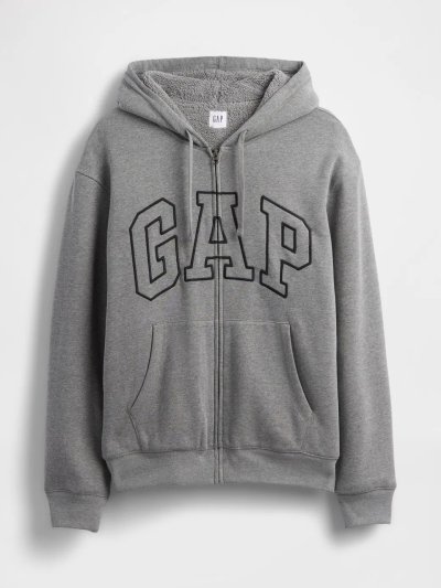 Relaxed Gap Logo Sherpa Astarlı Fermuarlı Sweatshirt