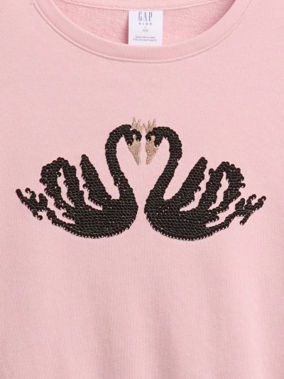 Kız Çocuk | Relaxed Flippy-Sequin Grafikli Sweatshirt